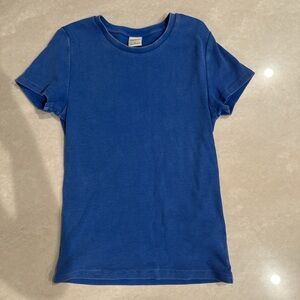 Aritzia Vibrant Blue Short Sleeve Top